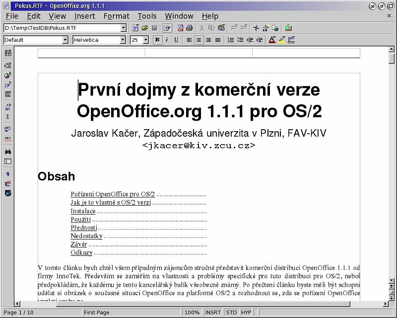 26.PNG - The resulting RTF document displayed in Open Office 1.1 on OS/2.