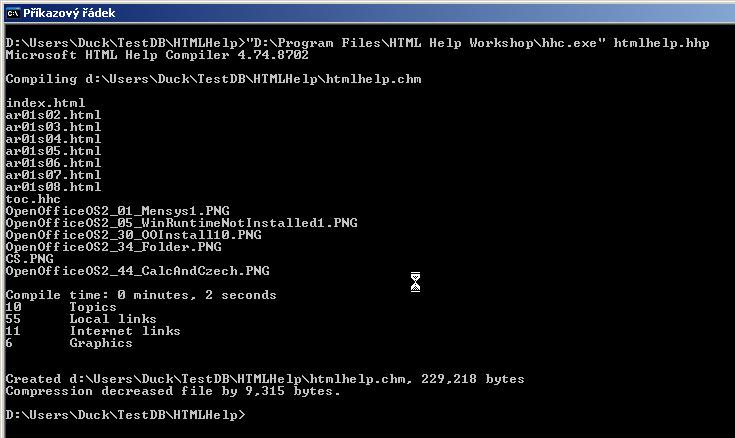 32.PNG - HTML Help Workshop in action. The result is one CHM file that can be directly open in Windows.